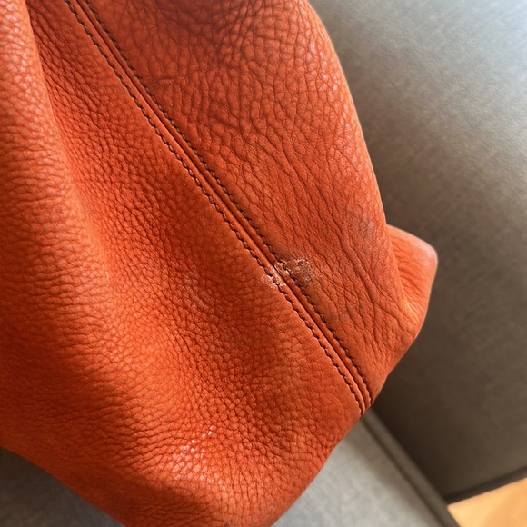 Gucci Orange Nubuck Soho Chain Shoulder Bag - Picture 4 of 6